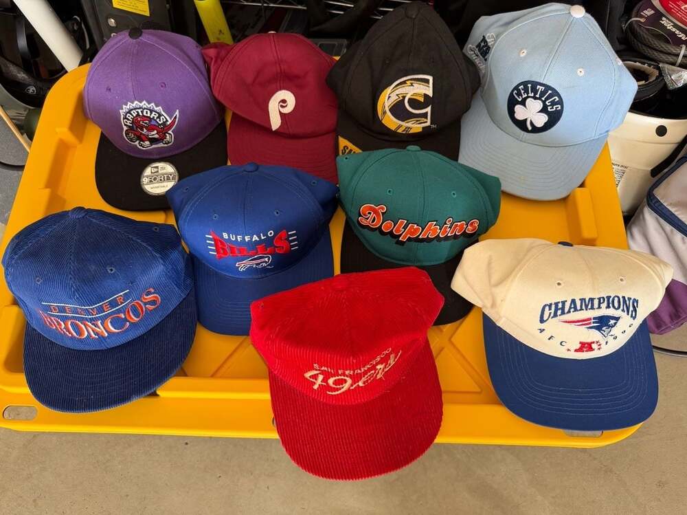 Vintage 80s/90s Snapback Hat Lot Bundle of Sports Hats
